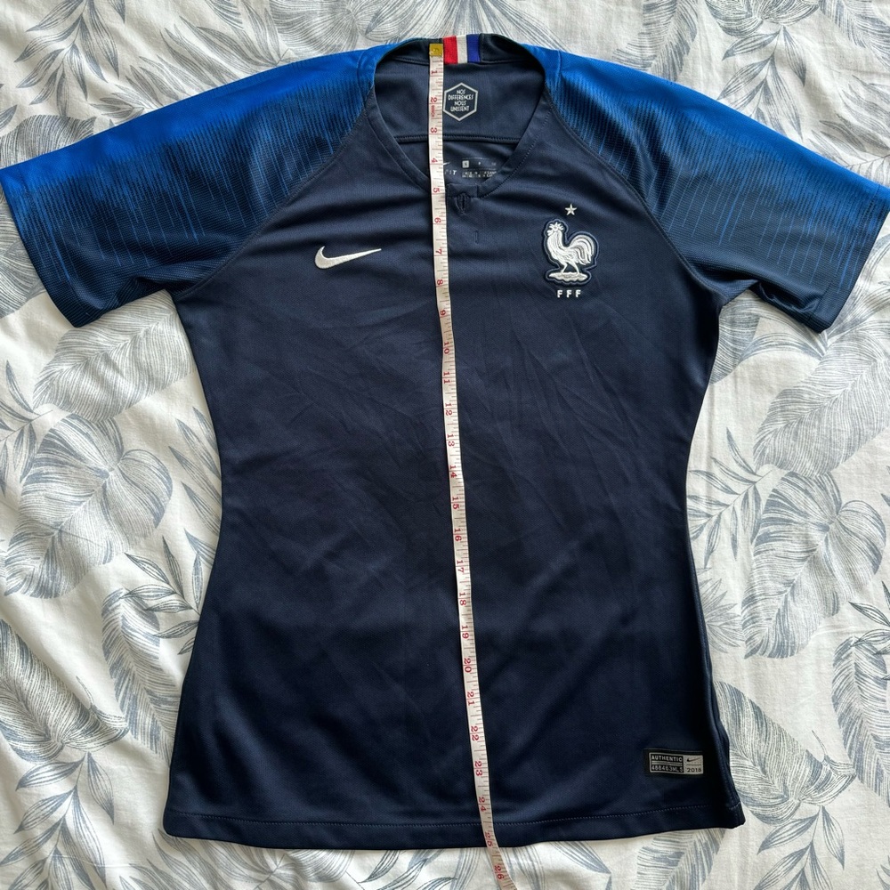 NIKE WOMEN'S FRANCE SOCCER  tee shirt jersey  navy blue size S - Picture 17 of 17